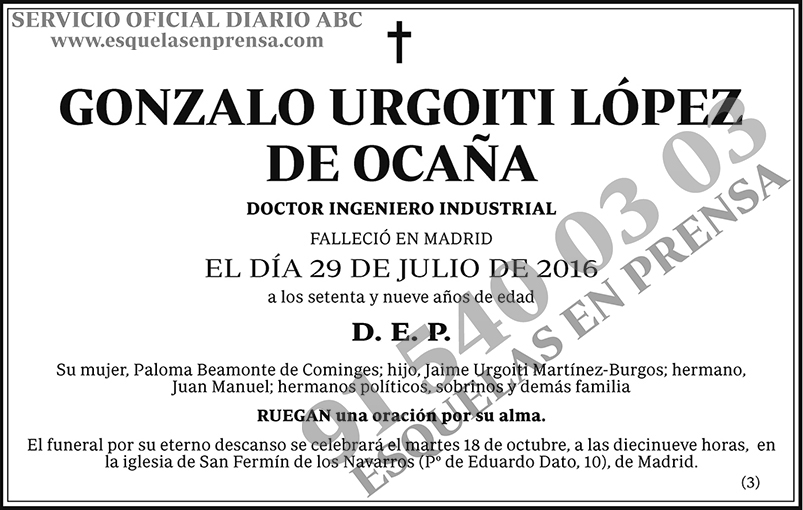 Gonzalo Urgoiti López de Ocaña